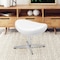 Flash Furniture Rally White LeatherSoft Saddle Wing Ottoman ZB-WING-WH-OTT-LEA-GG - alternate 1